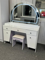 High gloss dressing table half moon style