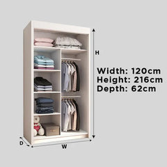 Chicago full mirror 120cm wardrobe
