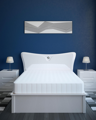 Wooden bed with led & built-in speaker