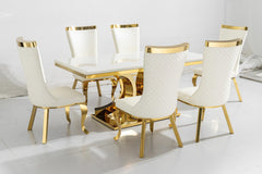 Ash Marble dining table with Royal chairs