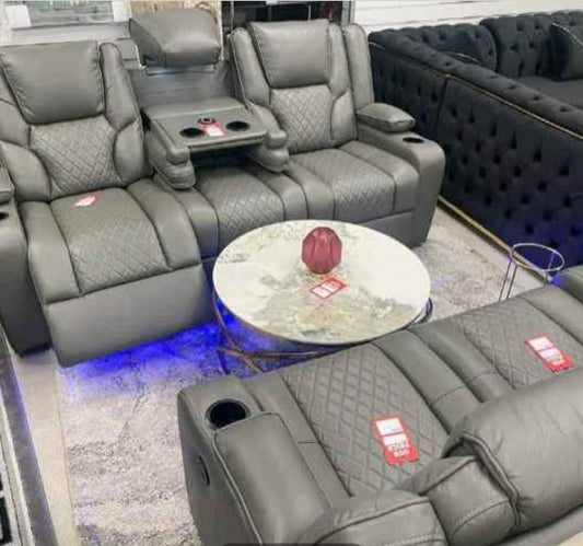 Electric leather recliner