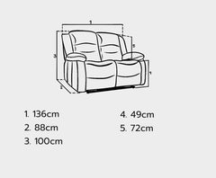 Alva electric leather recliner sofa
