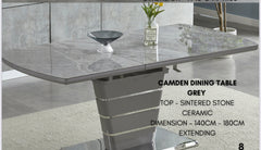 Camden Extendable Dinning Table with 6 chairs
