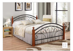 Metal frame with wooden