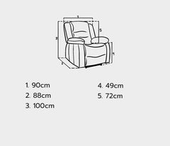 Alva electric leather recliner sofa