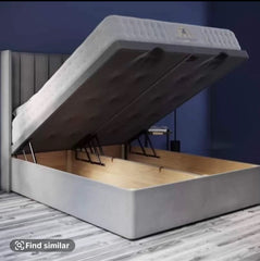 Plush valvet ottoman bed