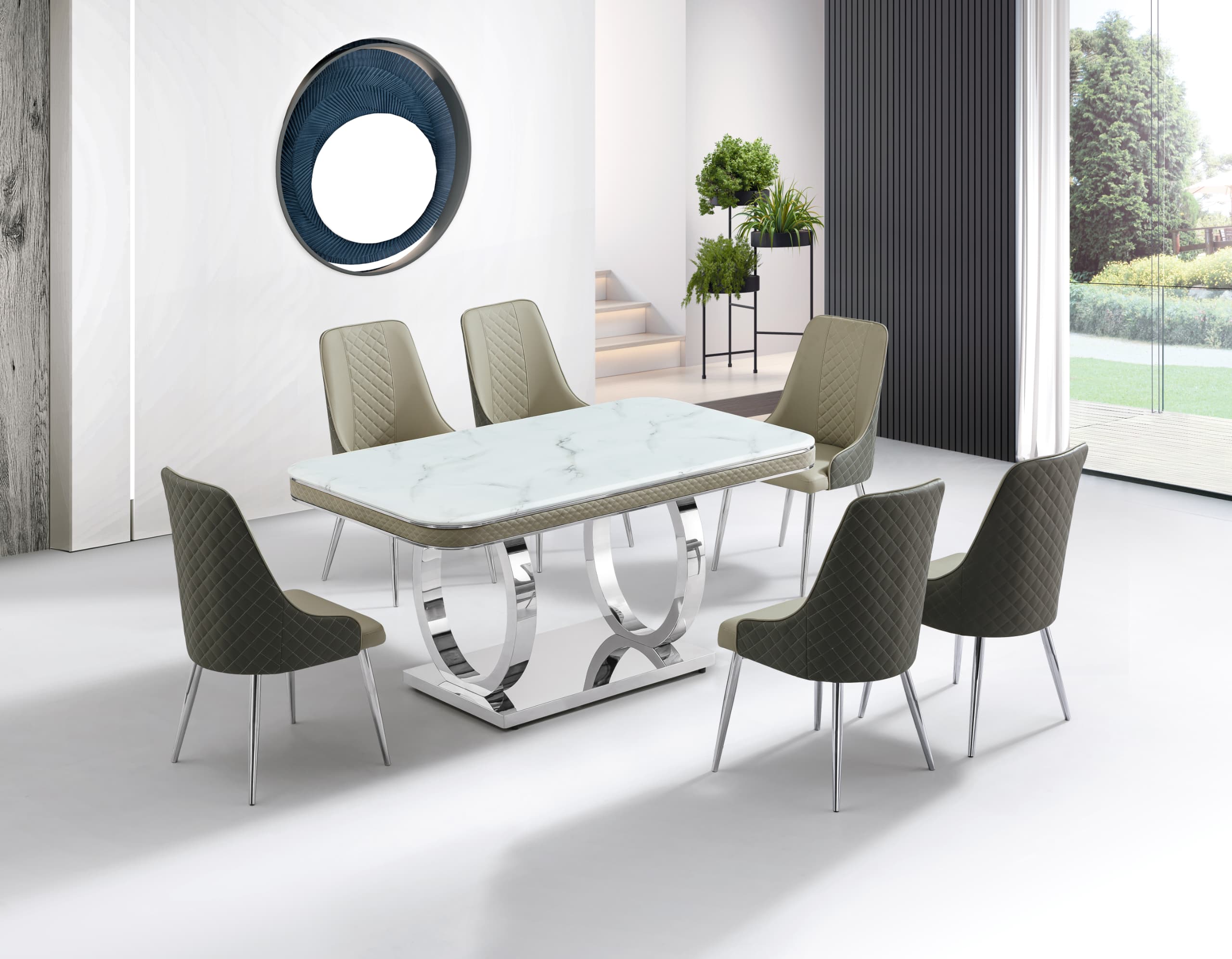 Original Nova marble dining table with premium craftsmanship and elegant finish.