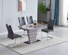 Marble sintered stone extendable dining table with durable surface and modern design.