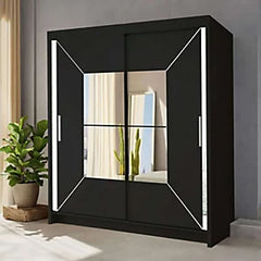 Mirror sliding door wardrobe