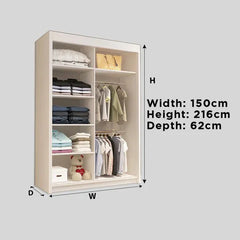 Chicago full mirror 150cm wardrobe