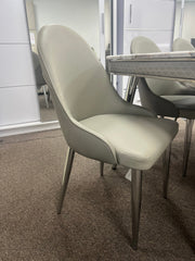 Marble dining table with six chairs