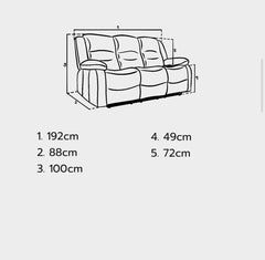 Alva electric leather recliner sofa