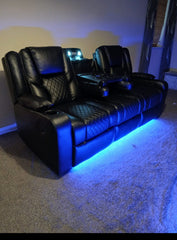 Electric leather recliner