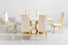 Ash Marble dining table with Royal chairs