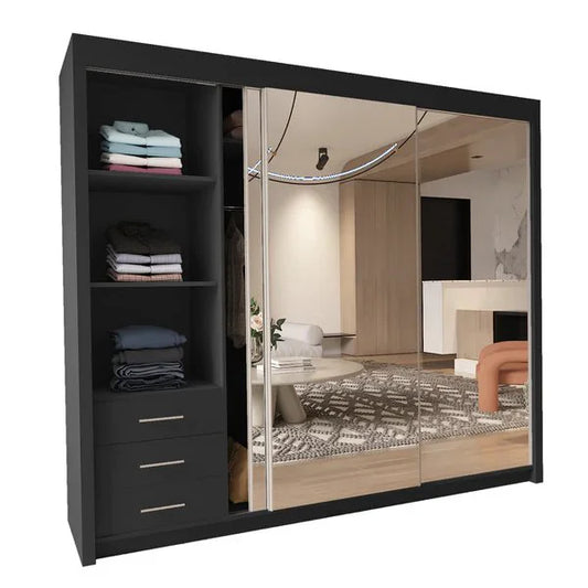 Chicago full mirror 250cm wardrobe