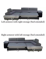 L shape anton sofa bed