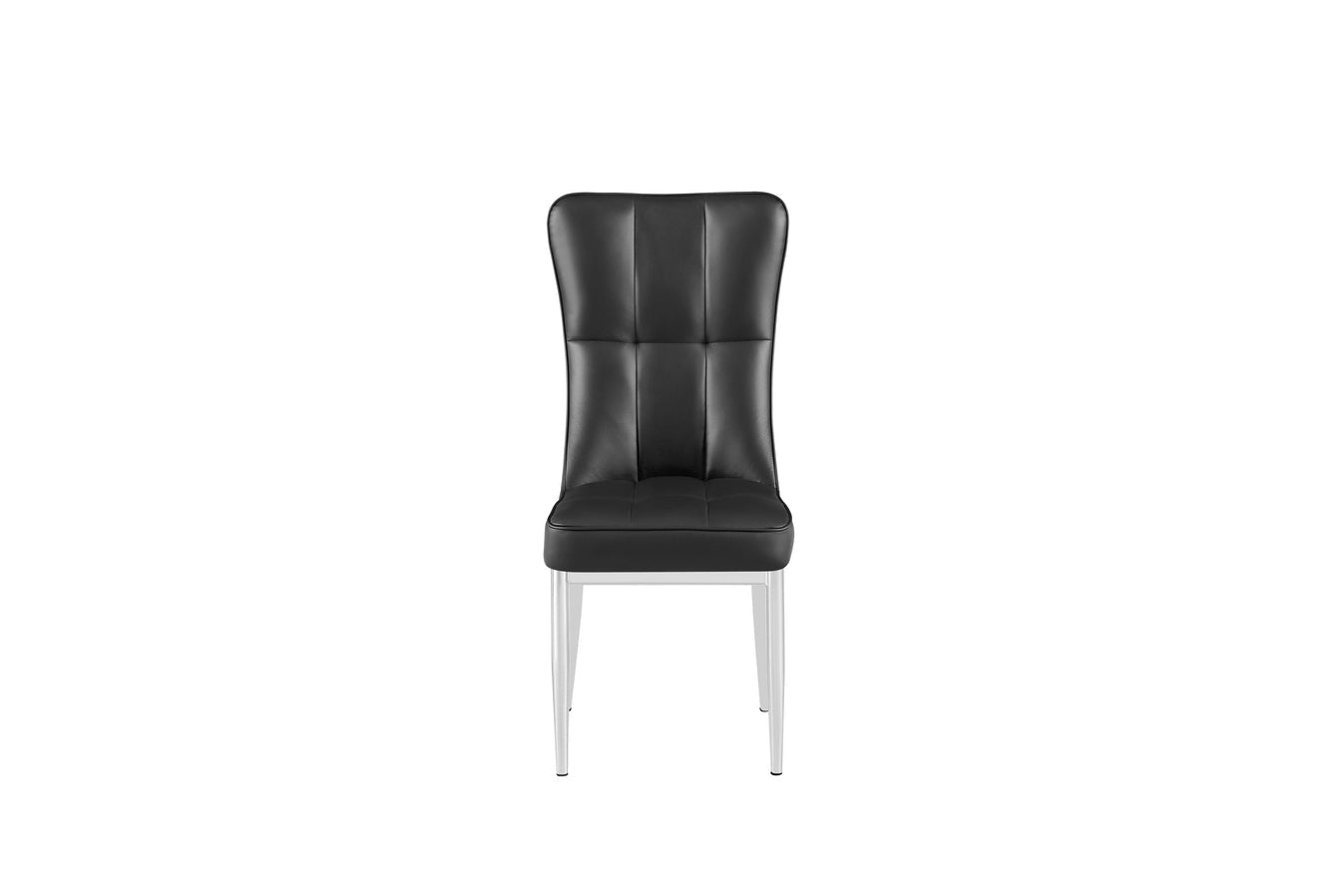 Extendable dining table with six chairs offering flexibility and stylish functionality.
