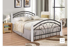 Metal frame with wooden