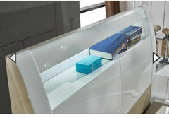 Wooden high gloss rugby ottoman bed