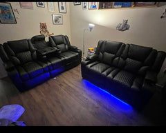 Electric leather recliner