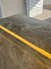 High gloss dressing table with sitting stool