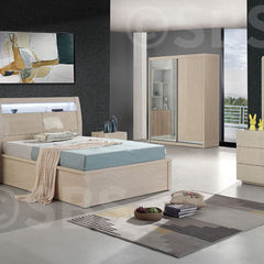 Wooden high gloss rugby ottoman bed