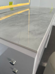 High gloss dressing table with sitting stool