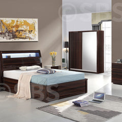 Wooden high gloss rugby ottoman bed