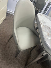 Marble dining table with six chairs