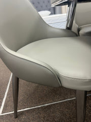 Marble dining table with six chairs