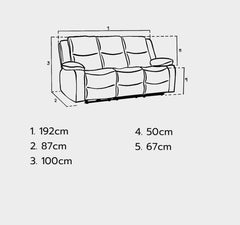 Harlard electric leather recliner sofa