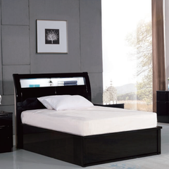 Wooden high gloss rugby ottoman bed