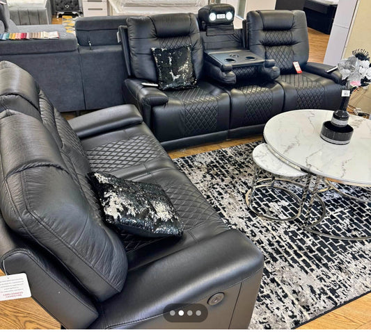Electric leather recliner