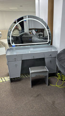 High gloss dressing table half moon style