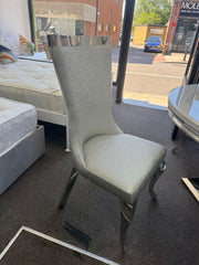 Round marble dining table with 4 chairs