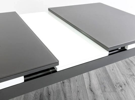 Husty glass dining table with six chairs