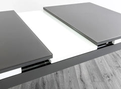 Husty glass dining table with six chairs