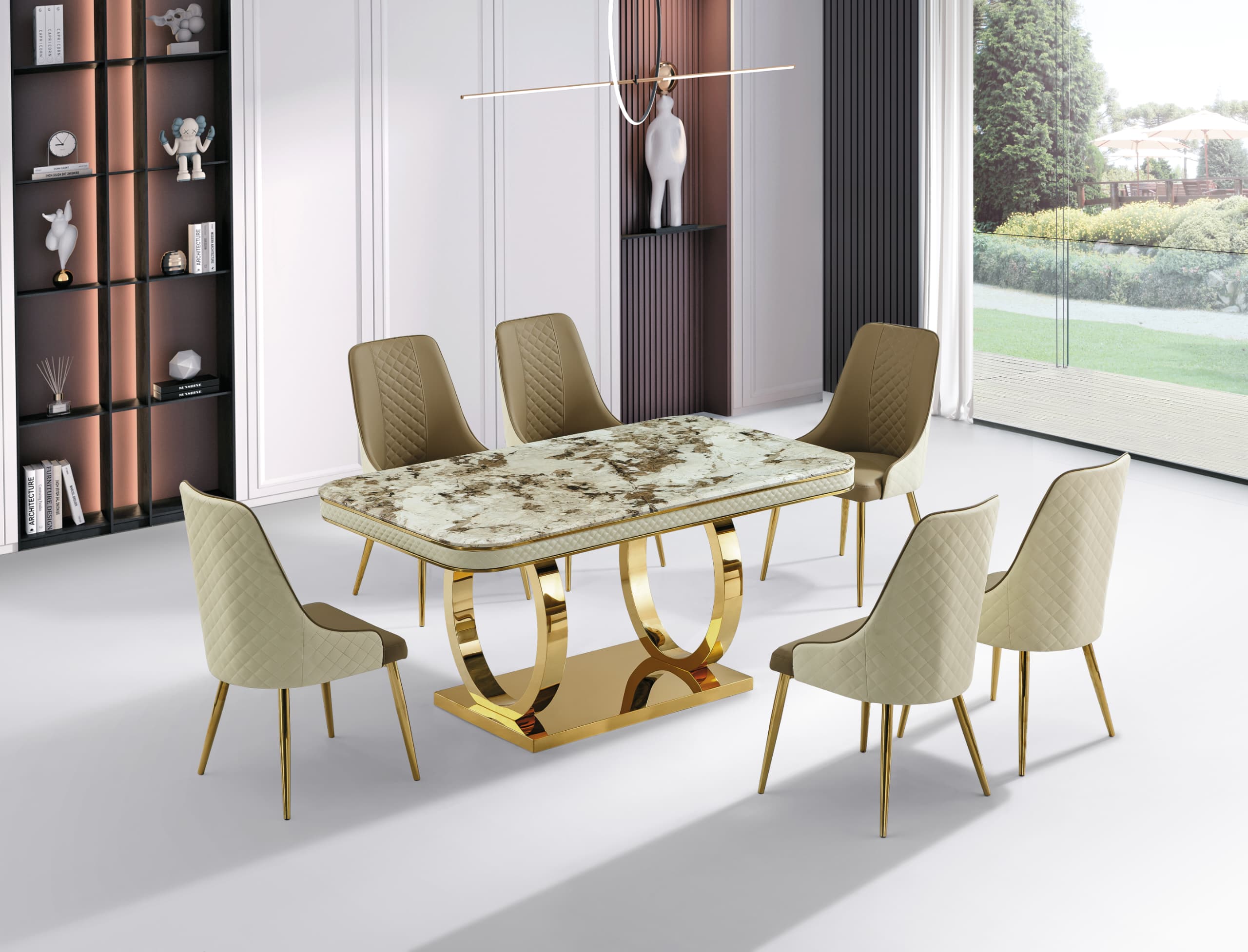 Original Nova marble dining table with premium craftsmanship and elegant finish.