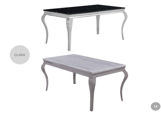 Alana original marble dining table with chairs featuring luxury design and comfort.