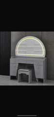 High gloss dressing table half moon style