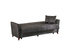 Sonance of a bed in grey in suede click clack 3 seater sofa bed