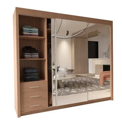 Chicago full mirror 250cm wardrobe
