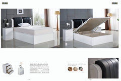Rugby bed with leather back
