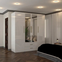 Modern Wardrobe 4 Door High Gloss