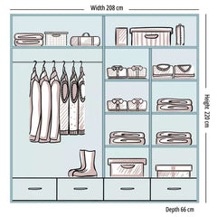 Marsylia high gloss 208cm