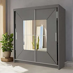 Mirror sliding door wardrobe