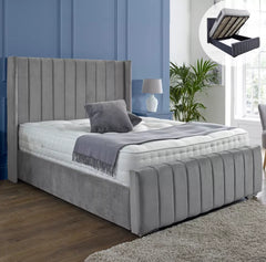 Wing headboard bed