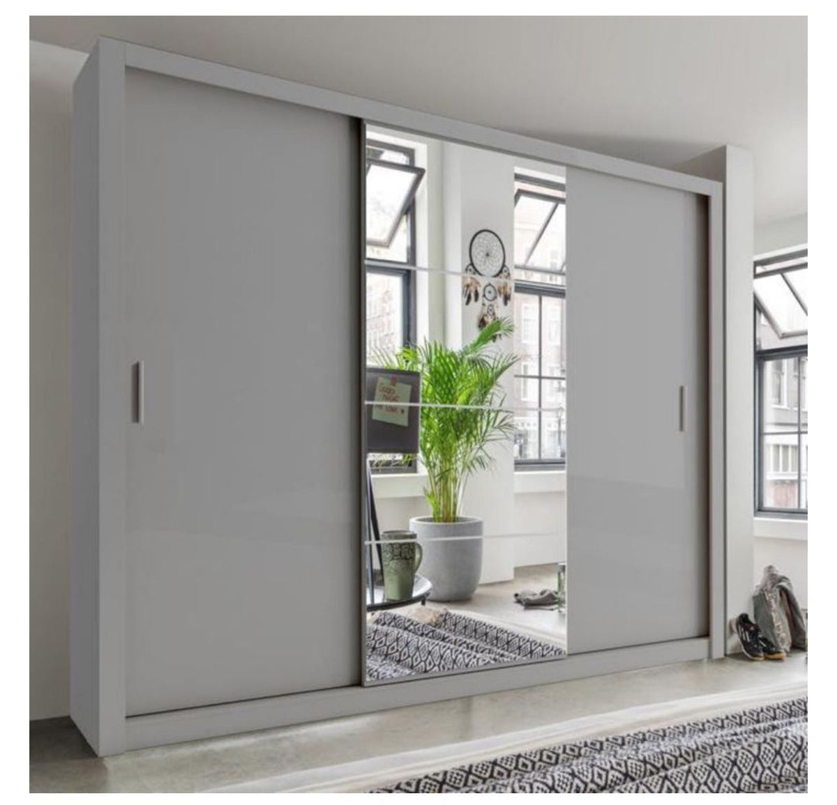 Chicago 250cm wardrobe mirror on middle door